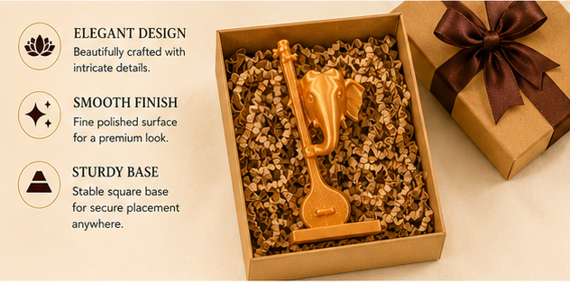 Lord Ganesha Stand | Spiritual Desk Decor | Car Dashboard Idol | Auspicious Gift
