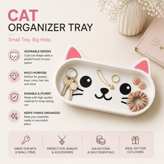 Cute Cat Eye Glasses Holder & Desk Organizer for Home & Office