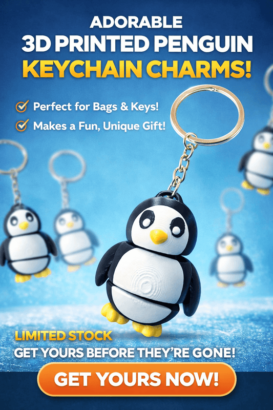 3dprinted Penguin Keychain