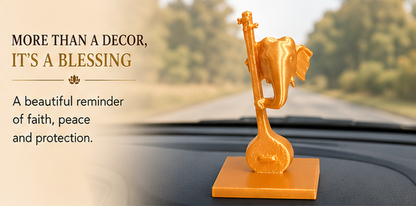 Lord Ganesha Stand | Spiritual Desk Decor | Car Dashboard Idol | Auspicious Gift