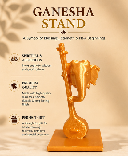 Lord Ganesha Stand | Spiritual Desk Decor | Car Dashboard Idol | Auspicious Gift