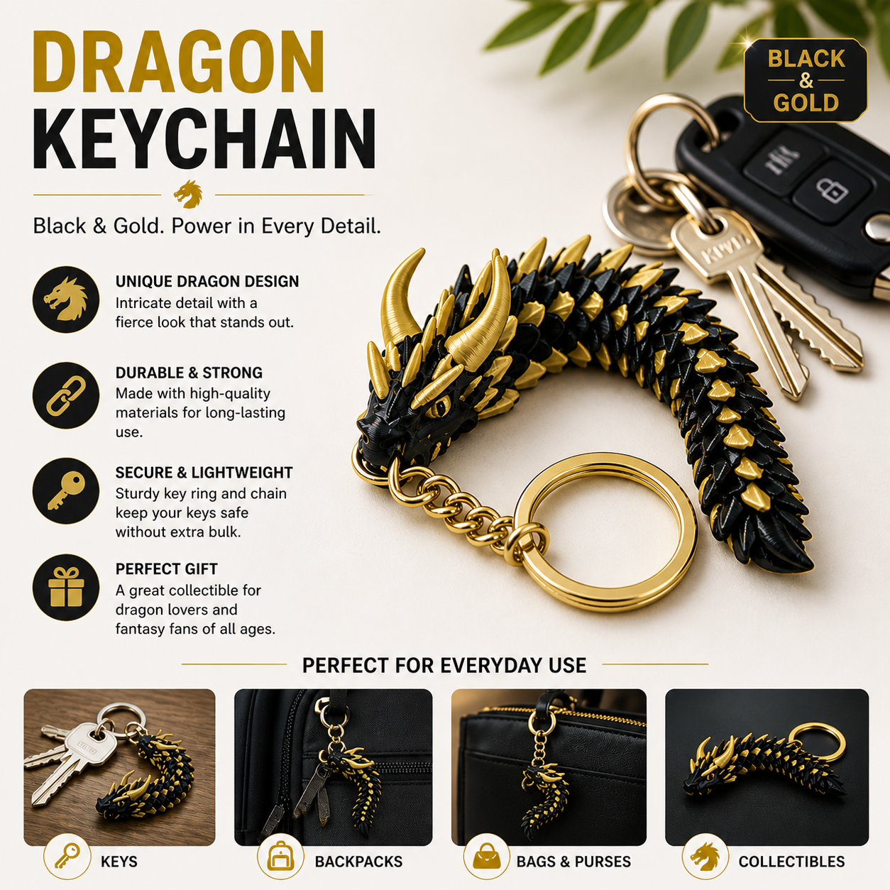 Flexi Dragon Keychain