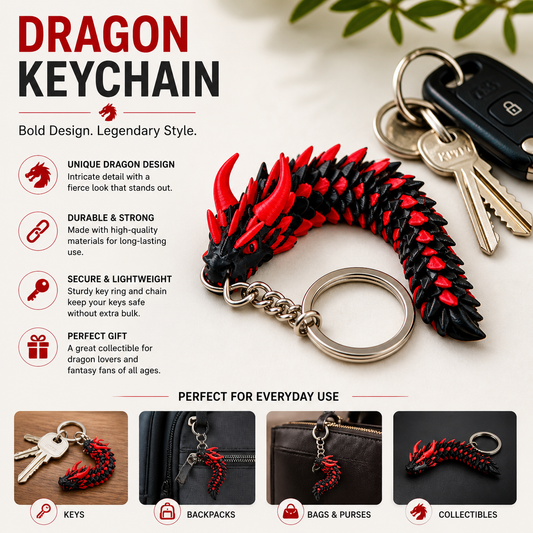 Flexi Dragon Keychain