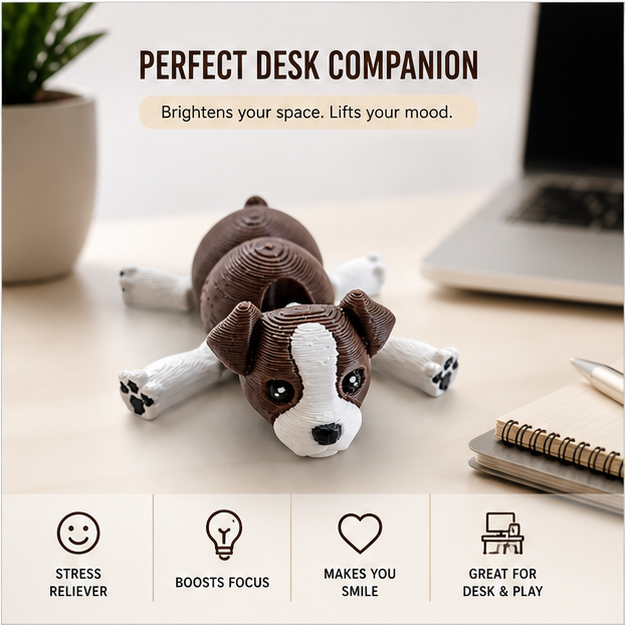 Cute Dog Desk Buddy – Mini Animal for Gifts