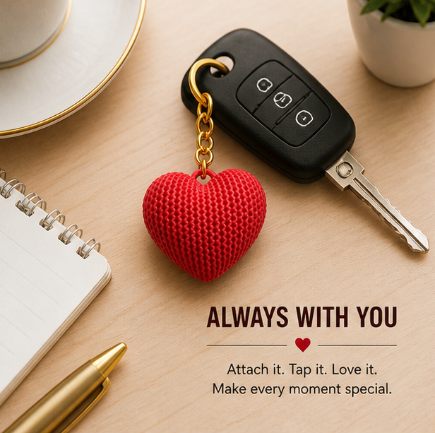 Red Heart Keychain – Cute Love Charm Keyring for Gifts & Accessories