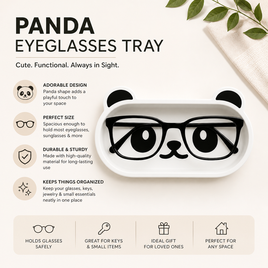 Cute Panda Eyeglasses Holder & Desk Organizer