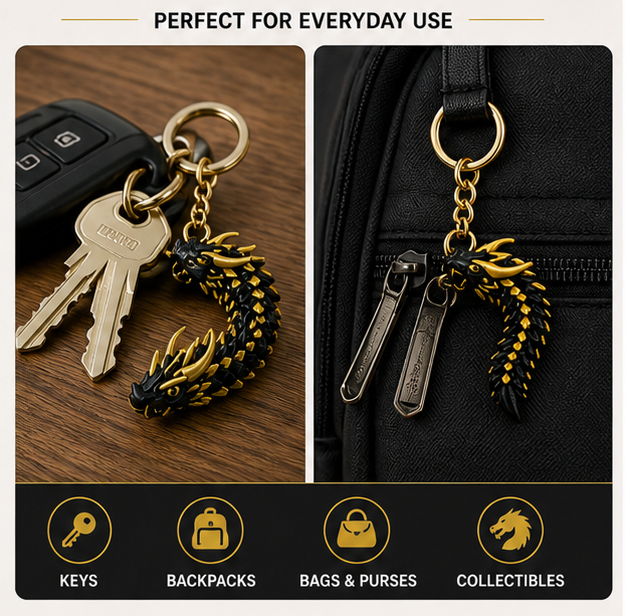 Flexi Dragon Keychain