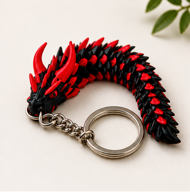 Flexi Dragon Keychain