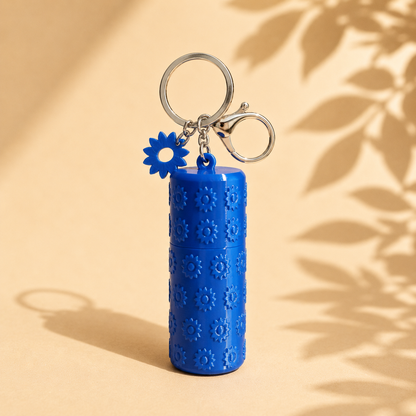 Multi-Purpose Storage Holder Keychain | Portable Mini Organizer Container | Travel Essentials Case