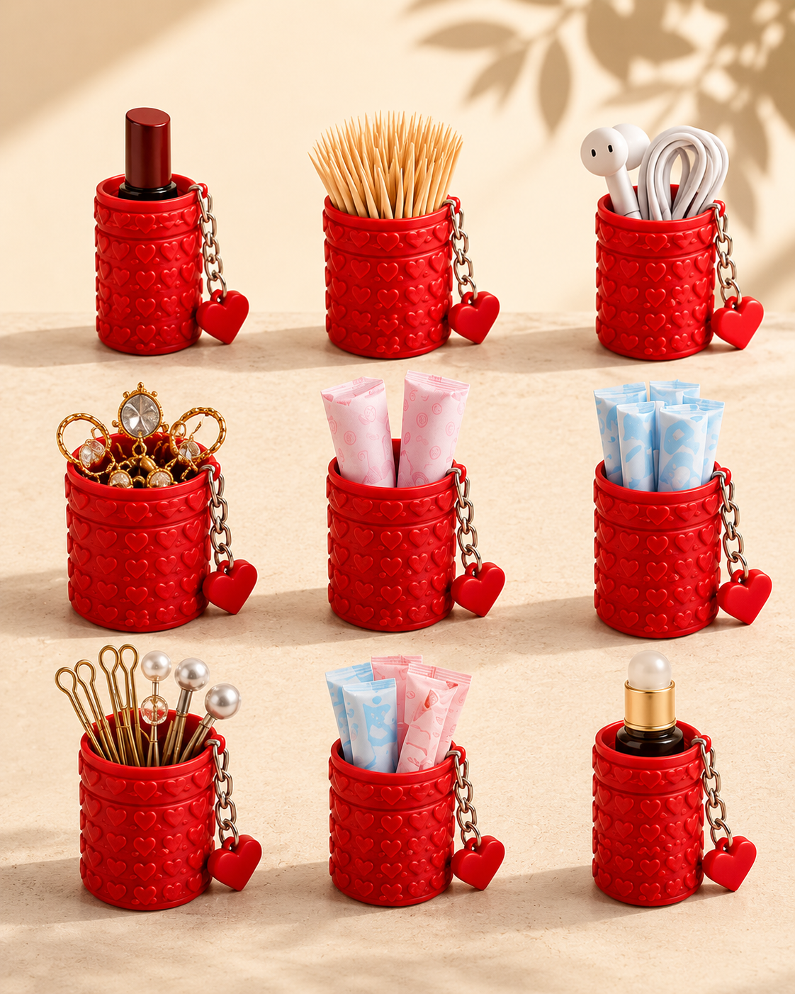 Multi-Purpose Storage Holder Keychain | Portable Mini Organizer Container | Travel Essentials Case