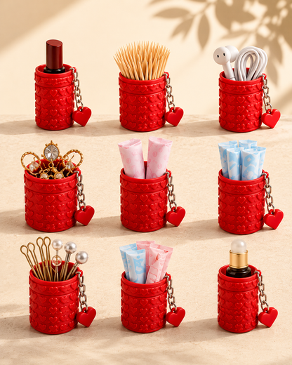 Multi-Purpose Storage Holder Keychain | Portable Mini Organizer Container | Travel Essentials Case