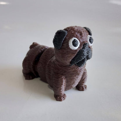 Cute Pug Dog Keychain – Mini Cartoon Animal Keyring for Gifts