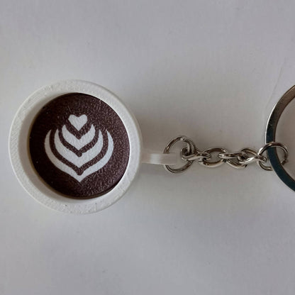 Coffee Cup Keychain | Cute Coffee Lover Keyring | Mini Latte Mug Bag Charm & Gift
