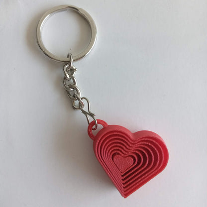 Layered Heart Keychain | Cute Valentine's Gift for Couples