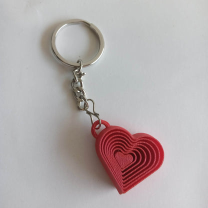 Layered Heart Keychain | Cute Valentine's Gift for Couples