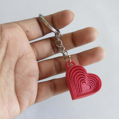 Layered Heart Keychain | Cute Valentine's Gift for Couples