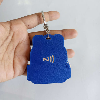 NFC Kids Safety Keychain | Emergency Contact Backpack Tag | Smart School Bag Keychain for Boys & Girls