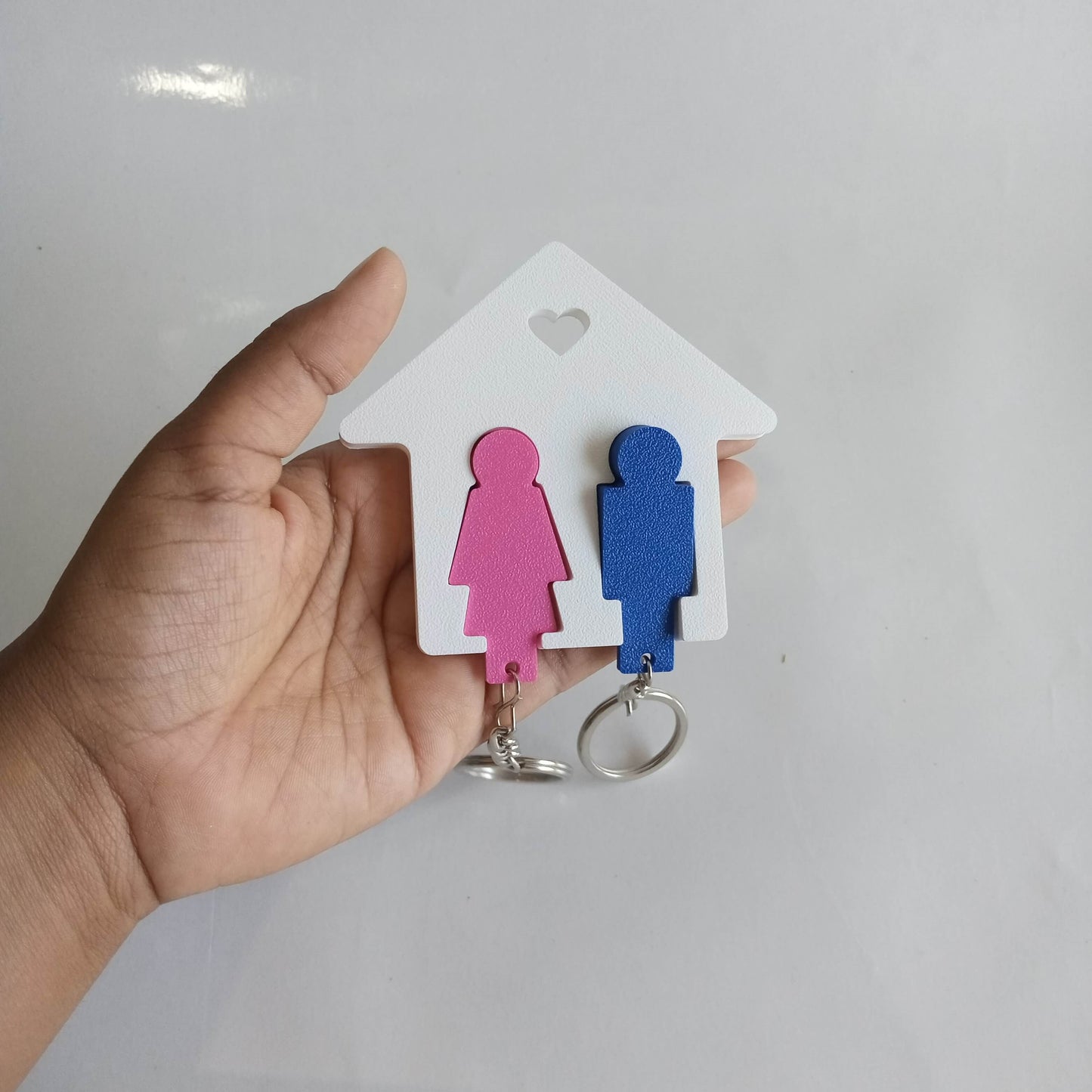 Home Sweet Home Couple Key Holder | Wall Mounted Key Hanger | Romantic Housewarming Gift for Couples