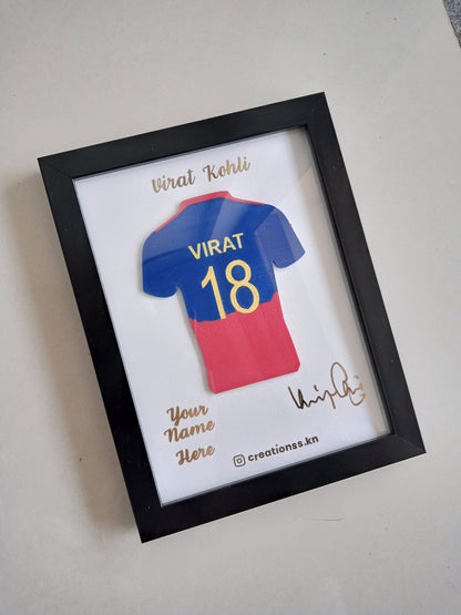 Virat Kohli Jersey Frame – Personalized Cricket Fan Wall Art