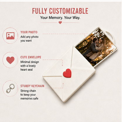 Personalized Envelope Photo Keychain