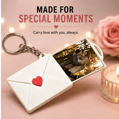 Personalized Envelope Photo Keychain